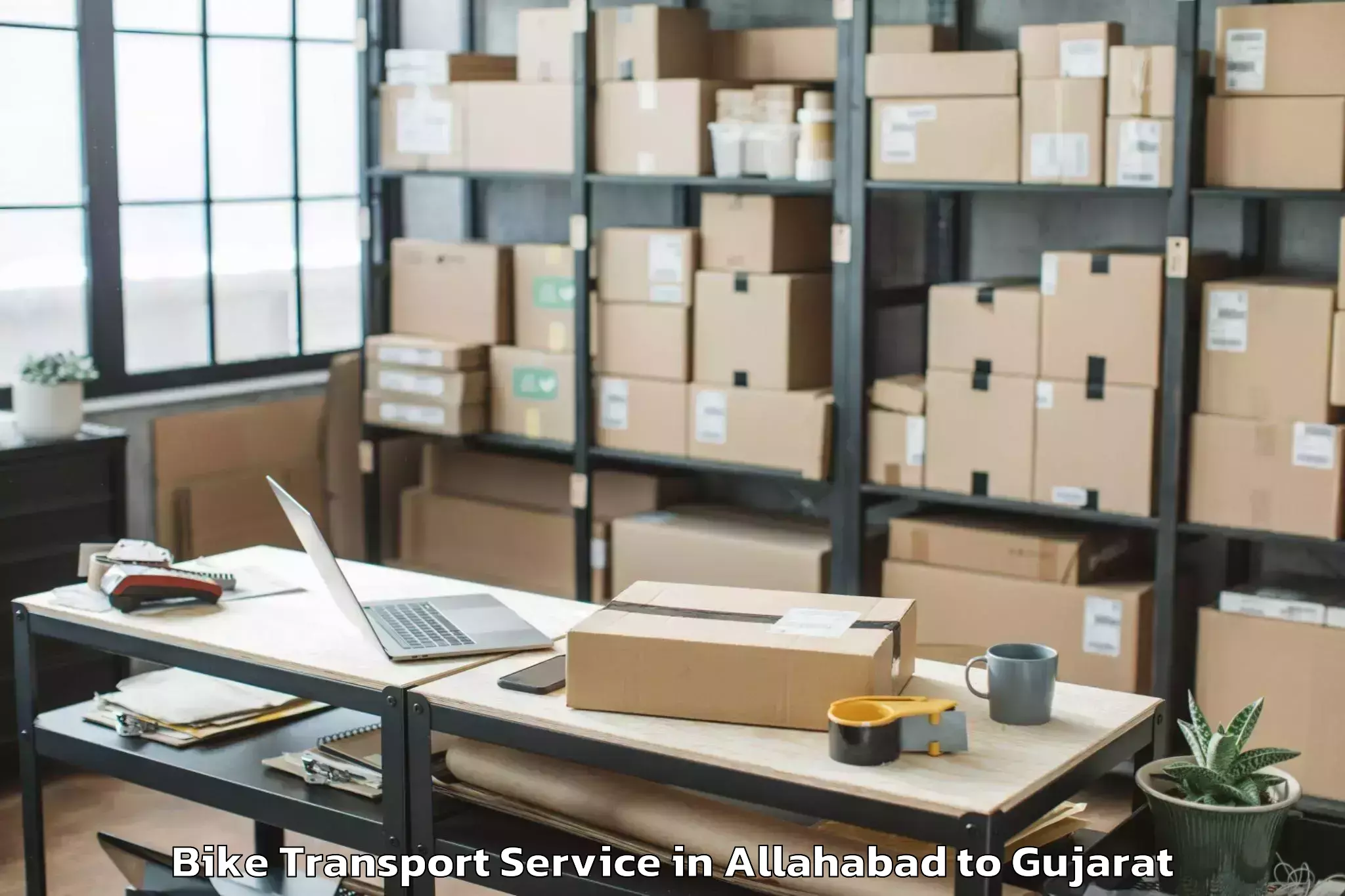 Expert Allahabad to Bhabhar Bike Transport